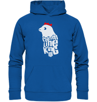 Shirtigo Hoodies Royal Blue / XS Chicken Line - King - Weiß - Organic Hoodie E-Bike-Community