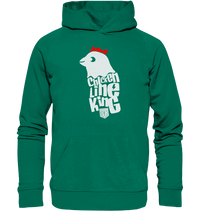 Shirtigo Hoodies Varsity Green / XS Chicken Line - King - Weiß - Organic Hoodie E-Bike-Community