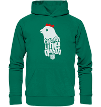 Shirtigo Hoodies Varsity Green / XS Chicken Line - Queen Weiß - Organic Hoodie E-Bike-Community