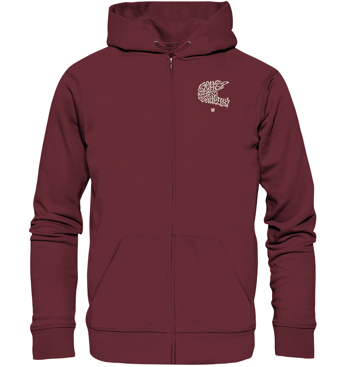 Shirtigo Jacken/ Zipper Burgundy / XS The Power of Movement - Front / Backprint -  - Organic Zipper (Flip Label) E-Bike-Community