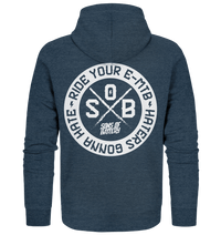 Shirtigo Jacken/ Zipper Dark Heather Blue / S Haters gonna Hate - Organic Zipper (Flip Label) E-Bike-Community