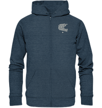 Shirtigo Jacken/ Zipper Dark Heather Blue / XS The Power of Movement - Front / Backprint -  - Organic Zipper (Flip Label) E-Bike-Community