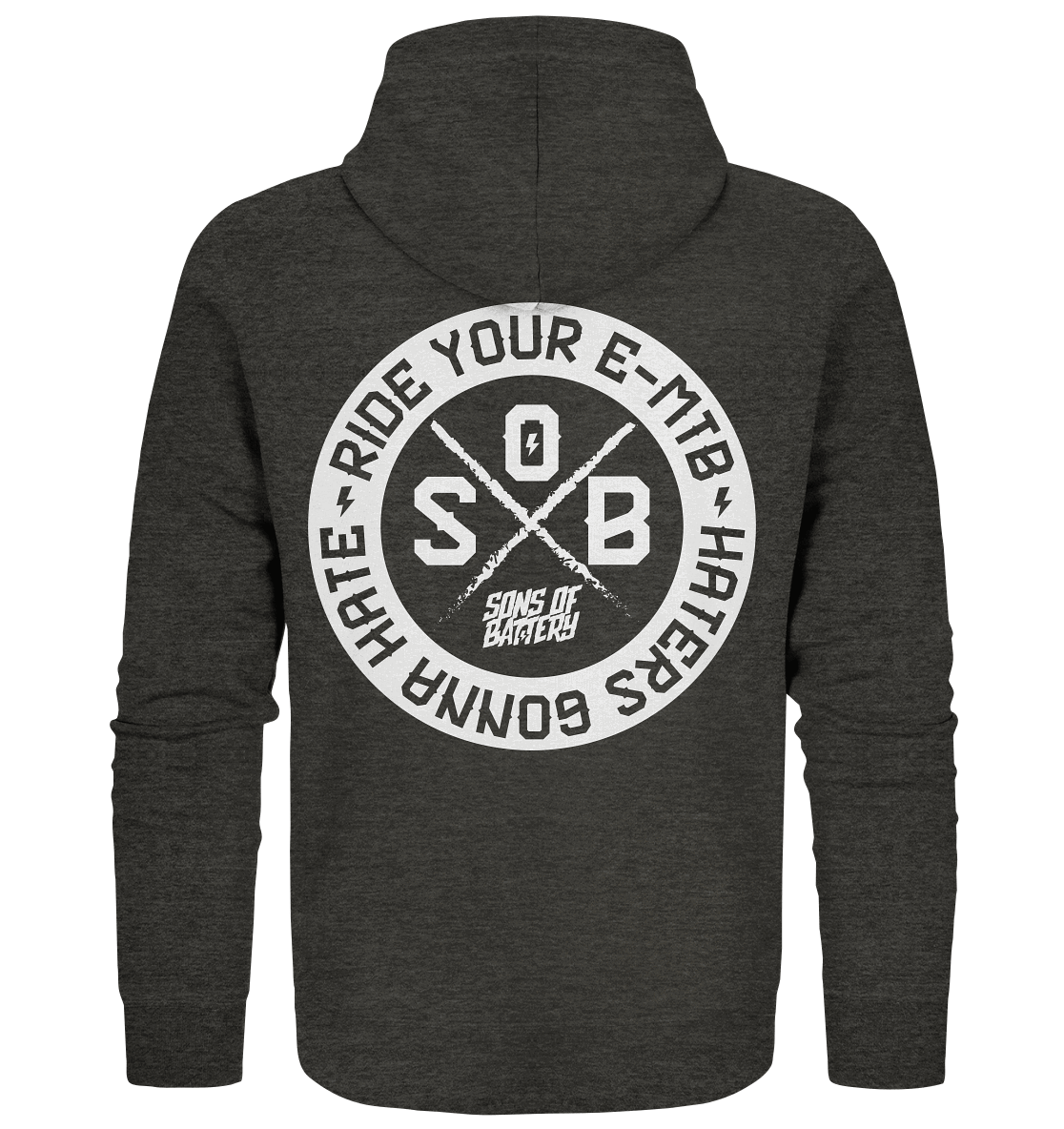 Shirtigo Jacken/ Zipper Dark Heather Grey / S Haters gonna Hate - Organic Zipper (Flip Label) E-Bike-Community