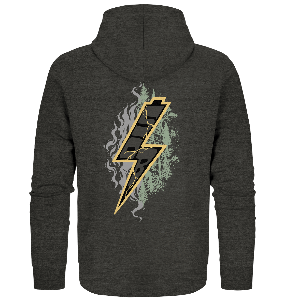 Shirtigo Jacken/ Zipper Dark Heather Grey / S Sob "Shred or Alive" Front - Organic Zipper (Flip Label) E-Bike-Community