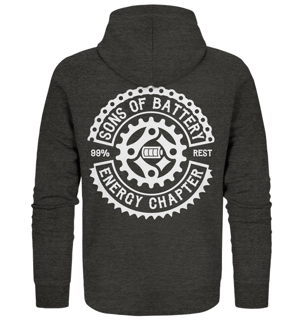 Shirtigo Jacken/ Zipper Dark Heather Grey / XS Sons of Battery - Classic OG - Organic Zipper (Flip Label) E-Bike-Community