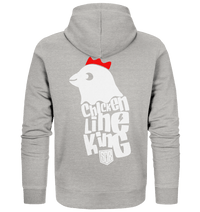 Shirtigo Jacken/ Zipper Heather Grey / S Chicken Line - King - Weiß - Organic Zipper E-Bike-Community