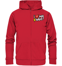 Shirtigo Jacken/ Zipper Red / S I Love my Hobel - (Flip Label) - Organic Zipper E-Bike-Community