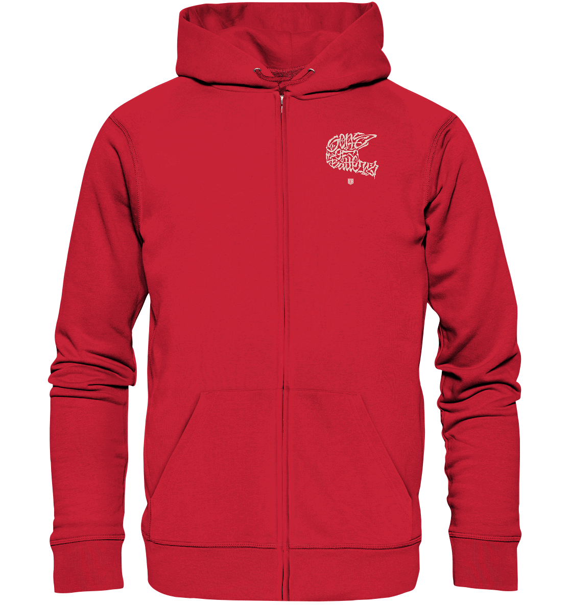 Shirtigo Jacken/ Zipper Red / XS The Power of Movement - Front / Backprint -  - Organic Zipper (Flip Label) E-Bike-Community