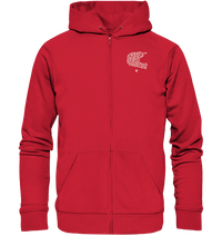Shirtigo Jacken/ Zipper Red / XS The Power of Movement - Front / Backprint -  - Organic Zipper (Flip Label) E-Bike-Community
