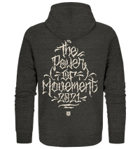 Shirtigo Jacken/ Zipper The Power of Movement - Front / Backprint -  - Organic Zipper (Flip Label) E-Bike-Community