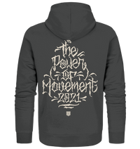 Shirtigo Jacken/ Zipper The Power of Movement - Front / Backprint -  - Organic Zipper (Flip Label) E-Bike-Community