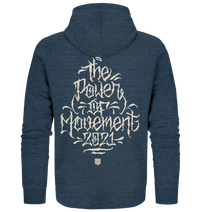 Shirtigo Jacken/ Zipper The Power of Movement - Front / Backprint -  - Organic Zipper (Flip Label) E-Bike-Community