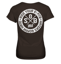 Shirtigo Lady-Shirts Brown / XS Haters gonna Hate - Ladies Premium Shirt (Ohne Flip Label) E-Bike-Community