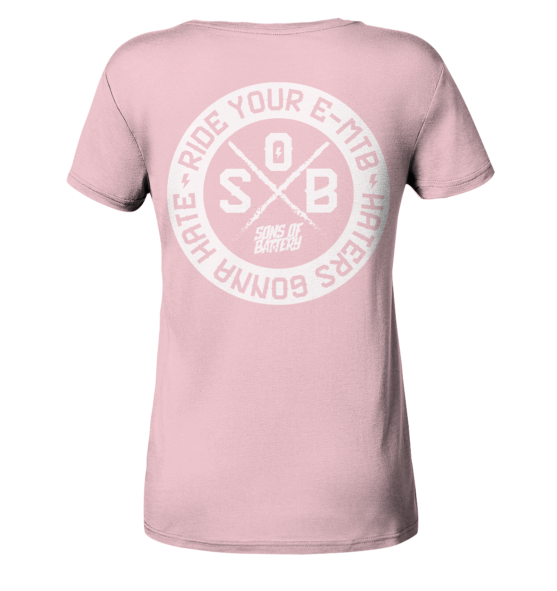Shirtigo Lady-Shirts Cotton Pink / S Haters gonna Hate - Ladies Organic Shirt (Flip Label) E-Bike-Community