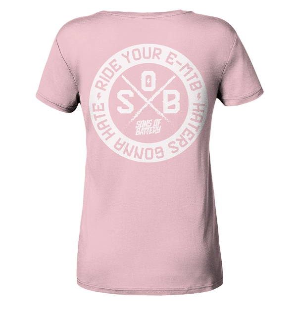 Shirtigo Lady-Shirts Cotton Pink / S Haters gonna Hate - Ladies Organic Shirt (Flip Label) E-Bike-Community