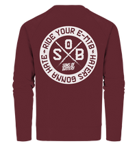 Shirtigo Sweatshirts Burgundy / XS Haters gonna Hate - Organic Sweatshirt (Flip Label) E-Bike-Community