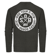 Shirtigo Sweatshirts Dark Heather Grey / XS Haters gonna Hate - Organic Sweatshirt (Flip Label) E-Bike-Community