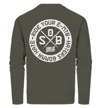 Shirtigo Sweatshirts Khaki / XS Haters gonna Hate - Organic Sweatshirt (Flip Label) E-Bike-Community