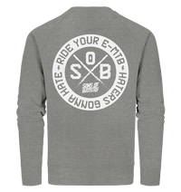 Shirtigo Sweatshirts Mid Heather Grey / XS Haters gonna Hate - Organic Sweatshirt (Flip Label) E-Bike-Community