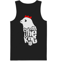 Shirtigo Tank-Tops Black / S Chicken Line - King - Weiß - Organic Tank-Top E-Bike-Community