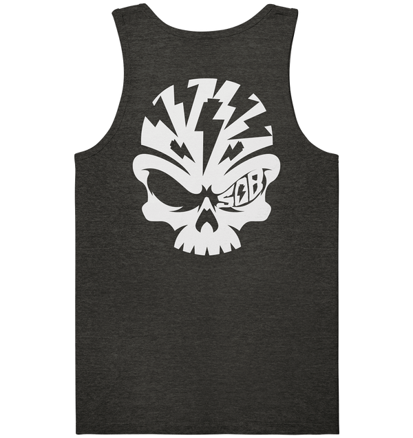 Shirtigo Tank-Tops Dark Heather Grey / S SoB Skull White - Organic Tank-Top E-Bike-Community