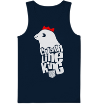 Shirtigo Tank-Tops French Navy / S Chicken Line - King - Weiß - Organic Tank-Top E-Bike-Community