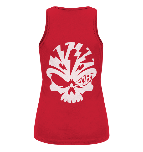 Shirtigo Tank-Tops Red / S SoB Skull White - Ladies Organic Tank-Top E-Bike-Community