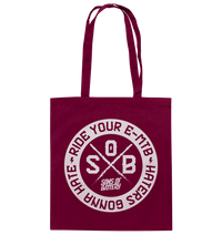 Shirtigo Taschen Burgundy / ca. 38x42 Haters gonna Hate - Baumwolltasche E-Bike-Community