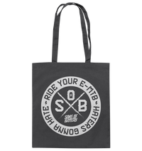 Shirtigo Taschen Graphite Grey / ca. 38x42 Haters gonna Hate - Baumwolltasche E-Bike-Community