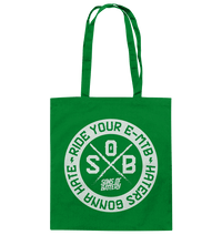 Shirtigo Taschen Kelly Green / ca. 38x42 Haters gonna Hate - Baumwolltasche E-Bike-Community