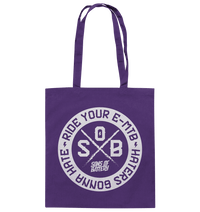 Shirtigo Taschen Purple / ca. 38x42 Haters gonna Hate - Baumwolltasche E-Bike-Community