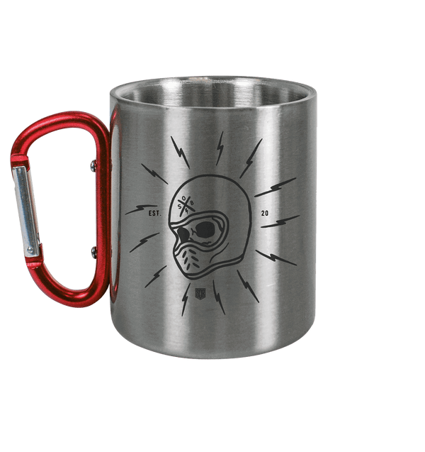 Shirtigo Trinkgefäße Silber Metallic / 330ml Skullhill Shirt  - Edelstahl Tasse E-Bike-Community