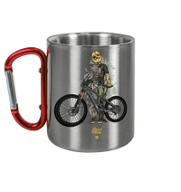 Shirtigo Trinkgefäße Silber Metallic / 330ml SoB - Shred or Alive - Edelstahl Tasse E-Bike-Community