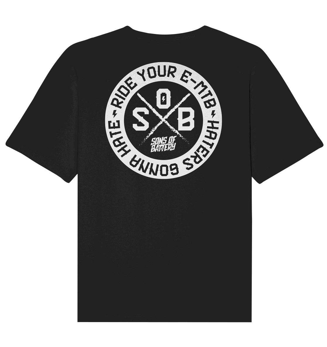 Shirtigo Unisex-Shirts Black / XS Haters gonna Hate - Organic Relaxed Shirt (Flip Label) E-Bike-Community