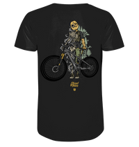 Shirtigo Unisex-Shirts Black / XS Shred or Alive - Backprint - Organic Shirt (Flip Label) E-Bike-Community