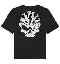 Shirtigo Unisex-Shirts Black / XS SoB Skull White - Organic Relaxed Shirt E-Bike-Community