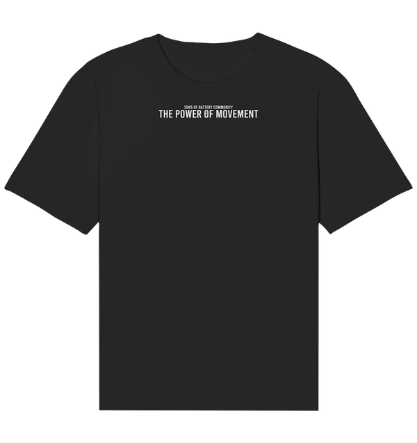 Shirtigo Unisex-Shirts Black / XS The Power of Movement - Community Slogan - Organic Relaxed Shirt E-Bike-Community