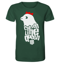 Shirtigo Unisex-Shirts Bottle Green / XS Chicken Line - Queen Weiß - Organic Shirt E-Bike-Community