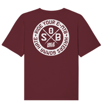 Shirtigo Unisex-Shirts Burgundy / XS Haters gonna Hate - Organic Relaxed Shirt (Flip Label) E-Bike-Community