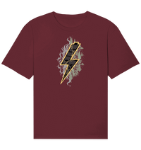 Shirtigo Unisex-Shirts Burgundy / XS Sob "Shred or Alive" Front - Organic Relaxed Shirt (Flip Label) E-Bike-Community