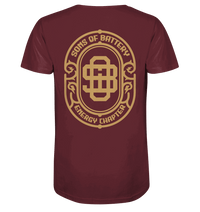 Shirtigo Unisex-Shirts Burgundy / XS Sons of Battery - Vintage Logo - Organic Shirt E-Bike-Community