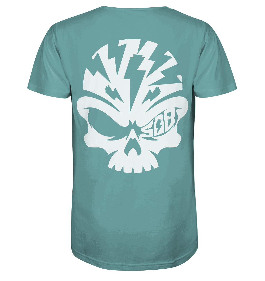 Shirtigo Unisex-Shirts Citadel Blue / XS SoB Skull White - Organic Shirt E-Bike-Community