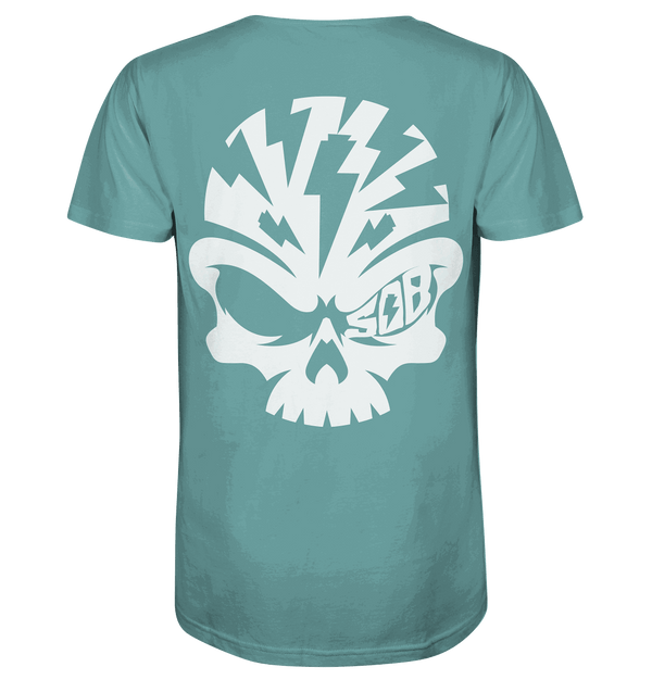 Shirtigo Unisex-Shirts Citadel Blue / XS SoB Skull White - Organic Shirt E-Bike-Community