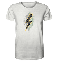 Shirtigo Unisex-Shirts Cream Heather Grey / XS Sob "Shred or Alive" Front - Organic Shirt (meliert) (Flip Label) E-Bike-Community