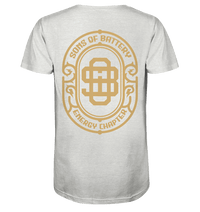 Shirtigo Unisex-Shirts Cream Heather Grey / XS Sons of Battery - Vintage Logo - Organic Shirt (meliert) E-Bike-Community