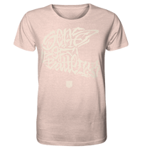 Shirtigo Unisex-Shirts Cream Heather Pink / XS The Power of Movement - Front Print- Organic Shirt (meliert) (Flip Label) E-Bike-Community