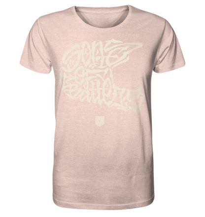 Shirtigo Unisex-Shirts Cream Heather Pink / XS The Power of Movement - Front Print- Organic Shirt (meliert) (Flip Label) E-Bike-Community