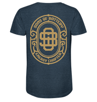 Shirtigo Unisex-Shirts Dark Heather Blue / XS Sons of Battery - Vintage Logo - Organic Shirt (meliert) E-Bike-Community