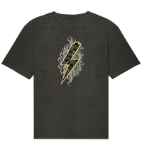 Shirtigo Unisex-Shirts Dark Heather Grey / XS Sob "Shred or Alive" Front - Organic Relaxed Shirt (Flip Label) E-Bike-Community