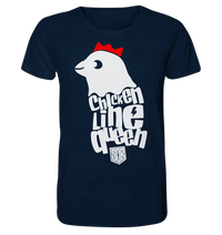 Shirtigo Unisex-Shirts French Navy / XS Chicken Line - Queen Weiß - Organic Shirt E-Bike-Community